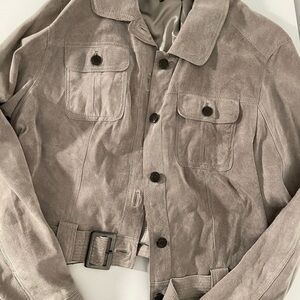 Proenza Schouler For Target Cropped Suede Leather Jacket